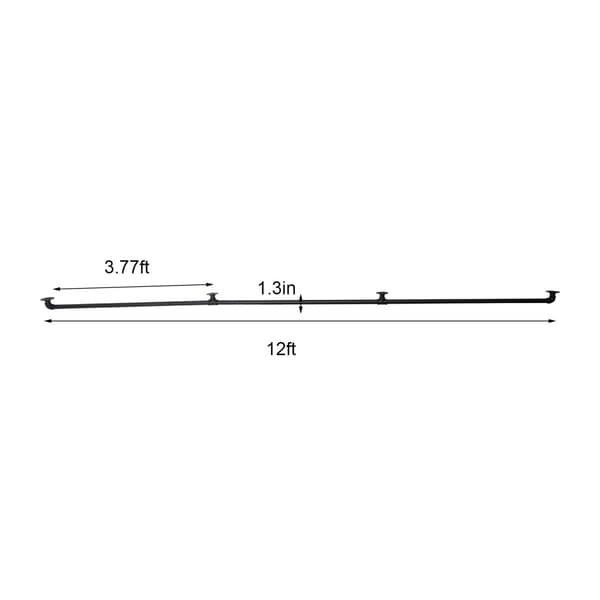 Trappegelænder, Holdbar Galvaniseret Jernkonstruktion, Elegant Design,12ft