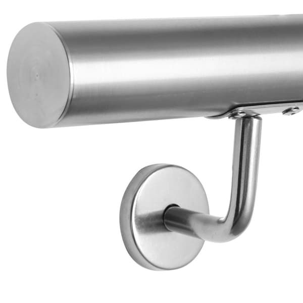 V?ggmonterad trappr?cke 160 cm?�C Handr?cke i st?l, metallr?cke 42 mm med v?ggf?sten f?r barn och ?ldre, inomhus & utomhus.