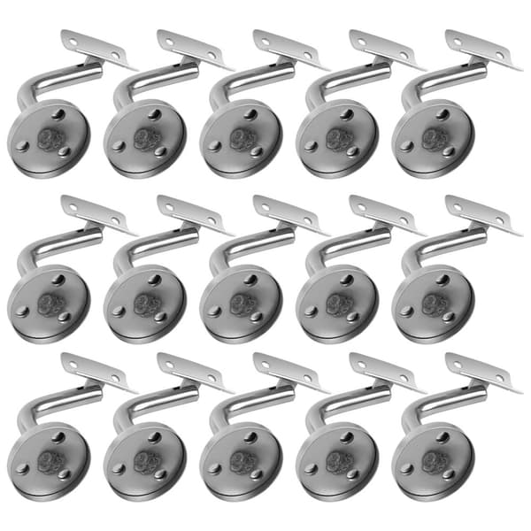 Set med 20 vinklade ledstångsfästen 304 rostfritt stål ledstångsfästen för ledstänger silver väggmonteringsfäste