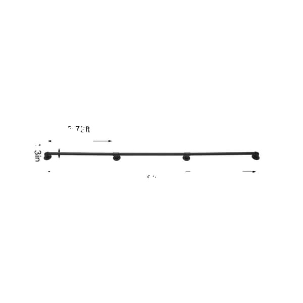8 Fot Räcken, Robust Bärande, Väggmonterad Design,svart
