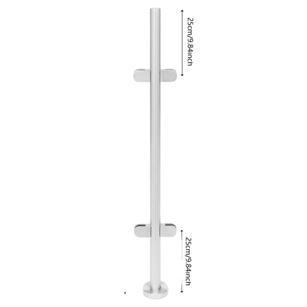 Glasräcke Stolpe, 316 Rostfritt Stål, 110 cm Höjd,Silver