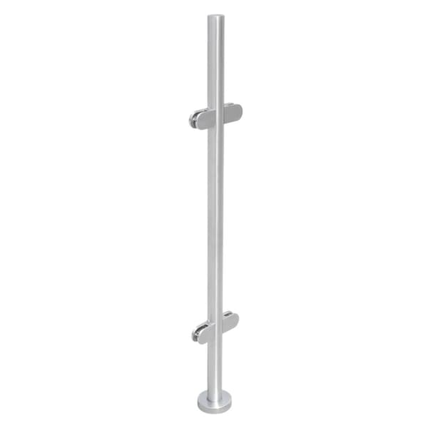 Mellanpost, 316 rostfritt stål, borstad yta, modern stil,Silver