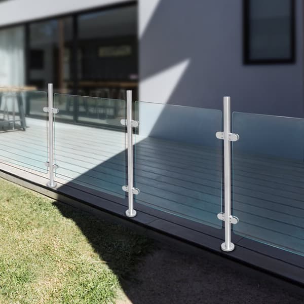 Høj Glasrækværk Post, 316 Rustfrit Stål, Moderne Design