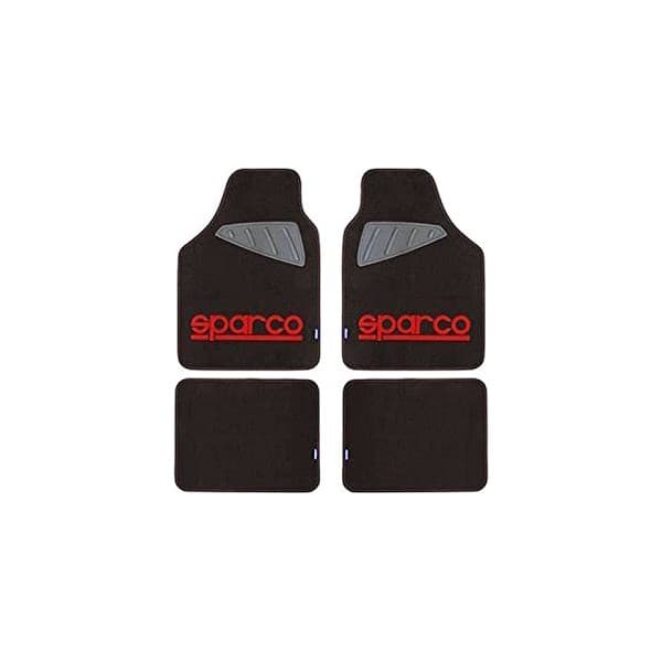 Gulvmattesett til bil Sparco SPC1903 Universal Svart/Rød (4 pcs)