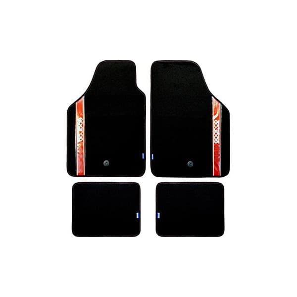 Gulvmattesett til bil Sparco Strada 2012 B Universal Svart/Rød (4 pcs)