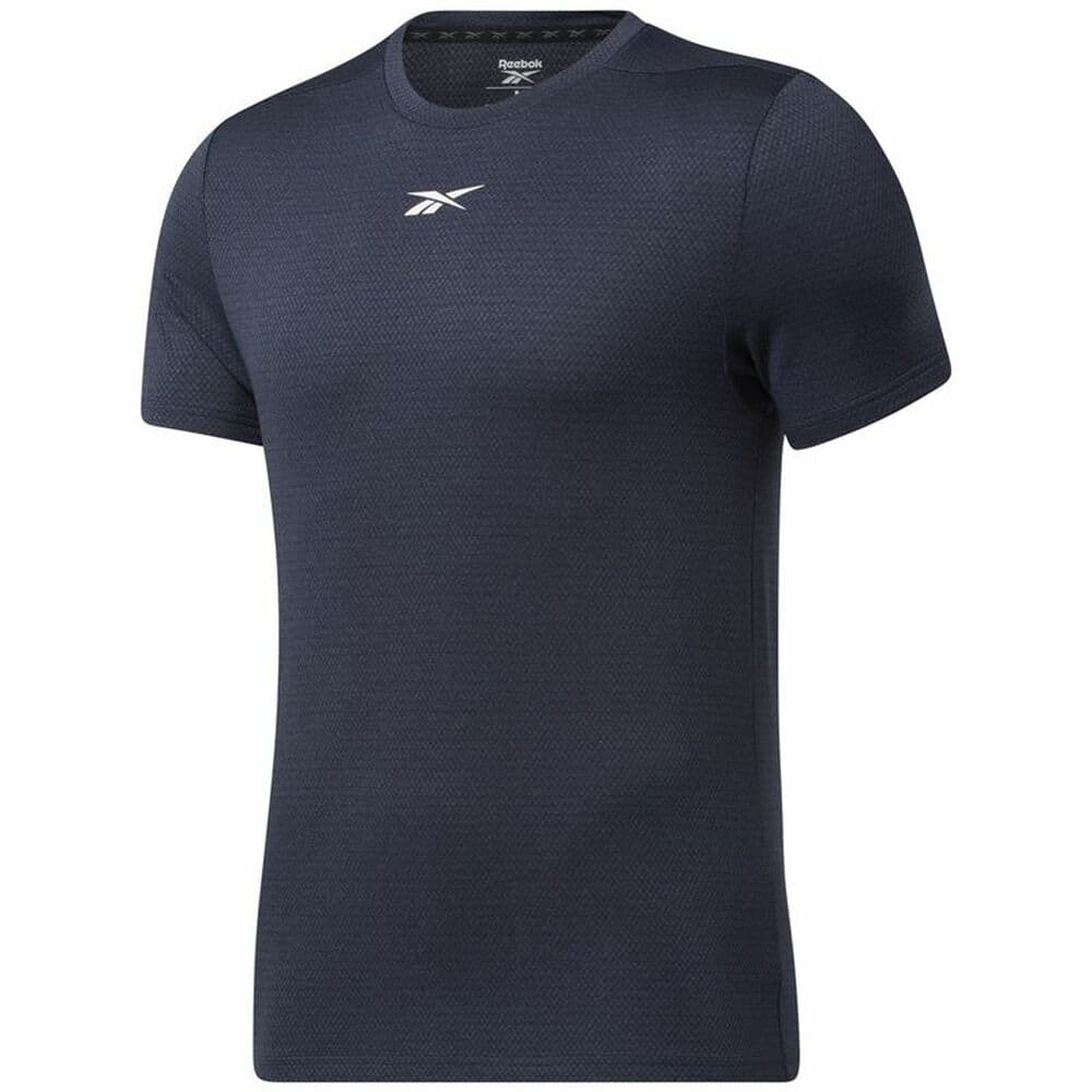 Sporttröja med ärmar Reebok Workout Ready Mörkblå