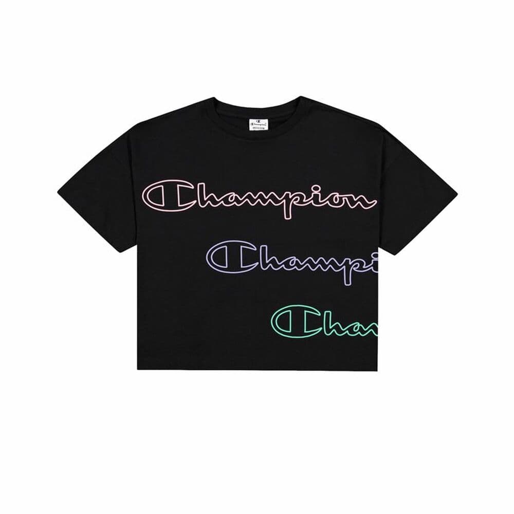 T-shirt med kortärm Dam Champion Crewneck T-Shirt Svart