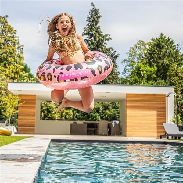 Oppblåsbar bassengflåte Swim Essentials Leopard