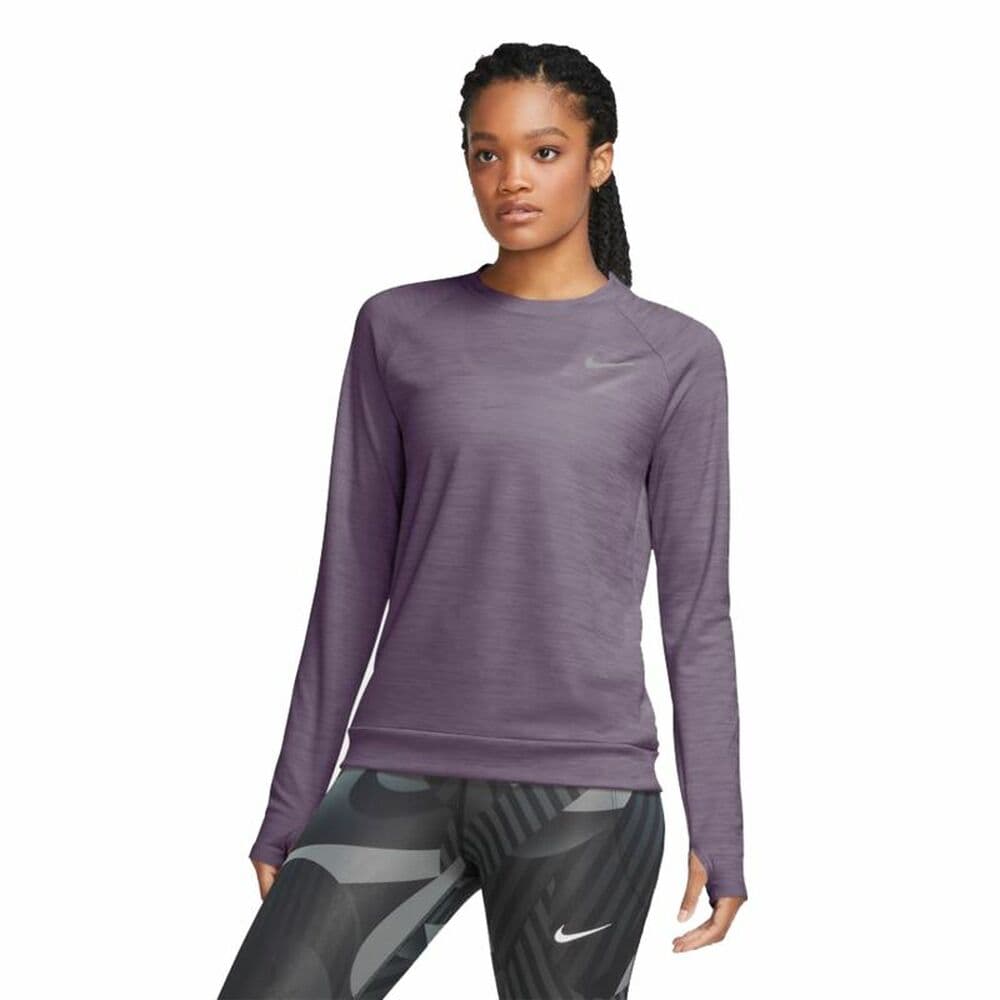 Långärmad t-shirt Dam Nike Pacer Plommon