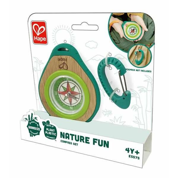 Kompas Hape Nature Fun Grøn Børns Snap-krog 2 Dele (15 x 15 x 3,5 cm)