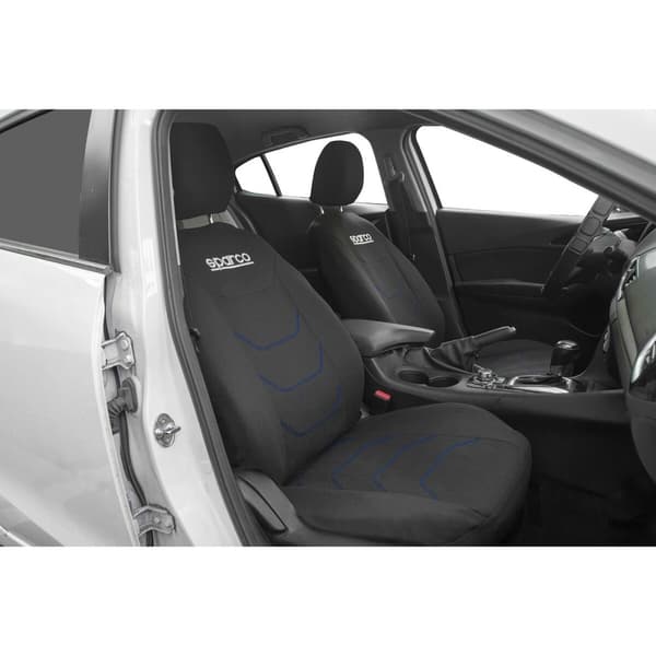 Sæt med sædebetræk Sparco Corsa Sort/Blå