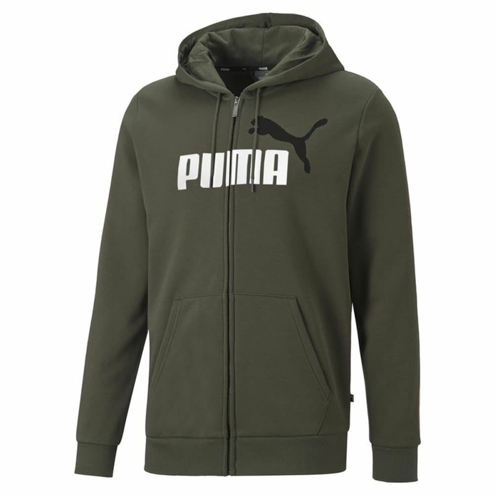 Tröja med huva Herr Puma Essentials Two Tone Mörkgrön