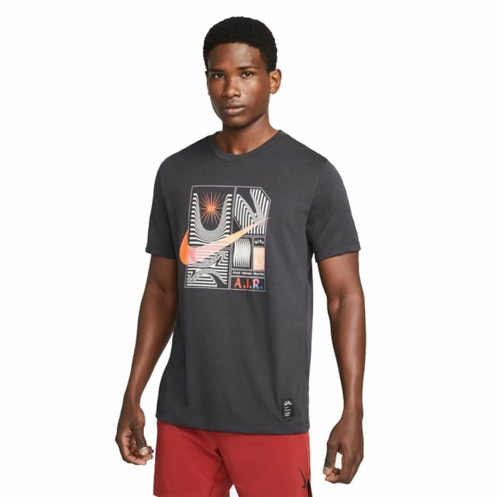 T-shirt med kortärm Herr Nike Yoga Dri-FIT A.I.R. Mörkgrå
