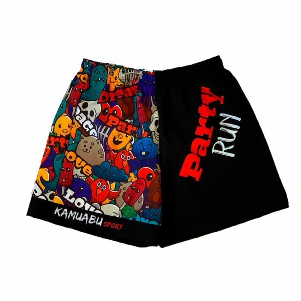 Sportshorts för kvinnor Kamuabu Partyrun Svart