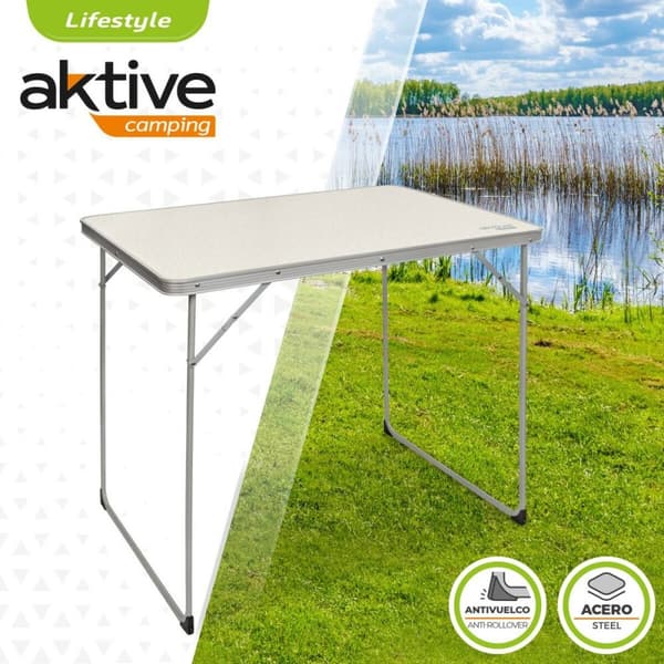 Sammenklappeligt bord Aktive Hvid 80 x 70 x 60 cm (4 enheder)