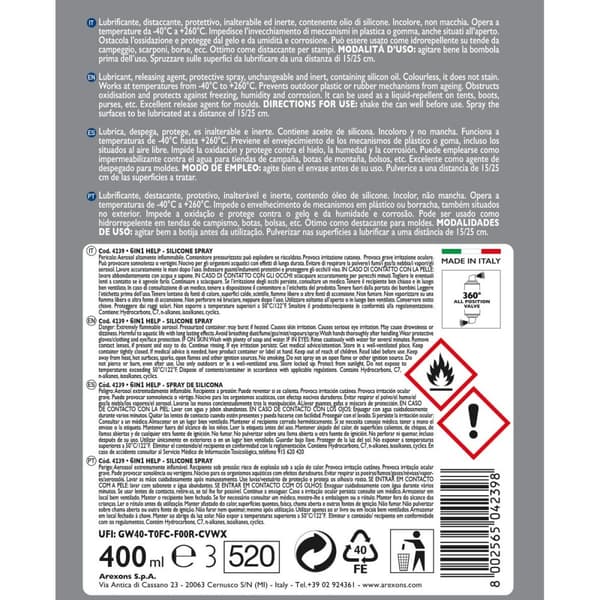 Silikone Glidecreme Arexons SVI4239 400 ml