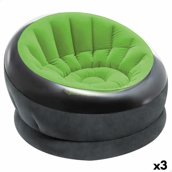 Oppblåsbar lenestol Intex Empire Grønn 112 x 109 x 60 cm (3 enheter)