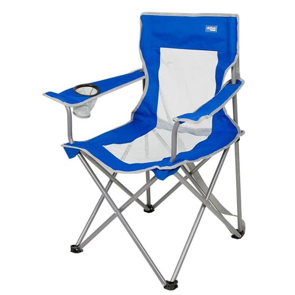Sammenleggbar campingstol Aktive Blå Grå 46 x 82 x 46 cm (4 enheter)