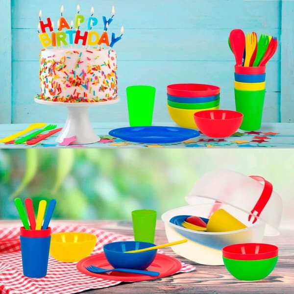Piknikksett Aktive 22,5 x 1,5 x 22,5 cm polypropylen (4 enheter)