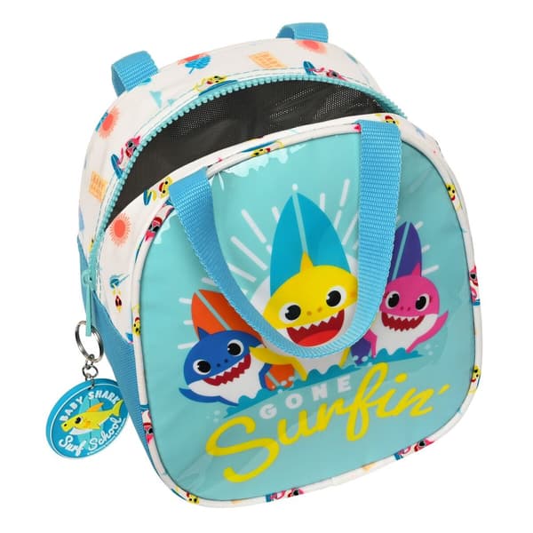 Termisk Lunsjboks Baby Shark Surfing Blå Hvit 19 x 22 x 14 cm
