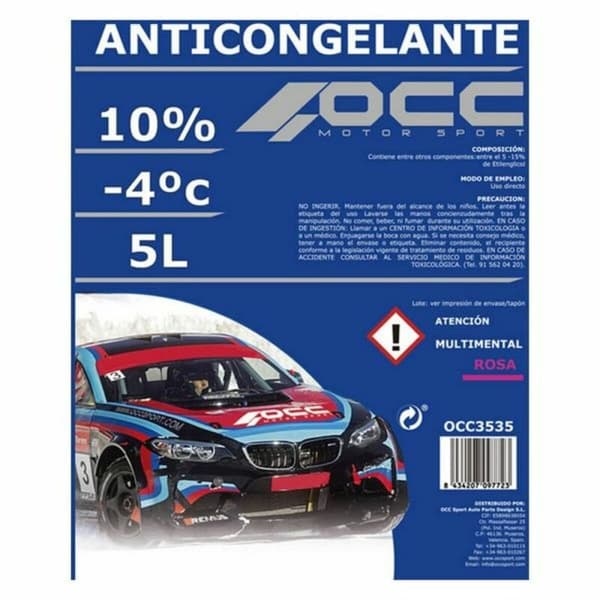 Frostvæske OCC Motorsport OCC3535 10% Rosa (5 L)