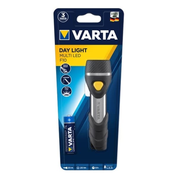 Ficklampa Varta 16631101421 Gjuten aluminium, Svart
