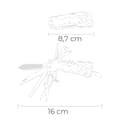 Miniatyrbild 2 av 6: Multifunktionskniv EDM 08557 K2 Silvrig Karbinhake