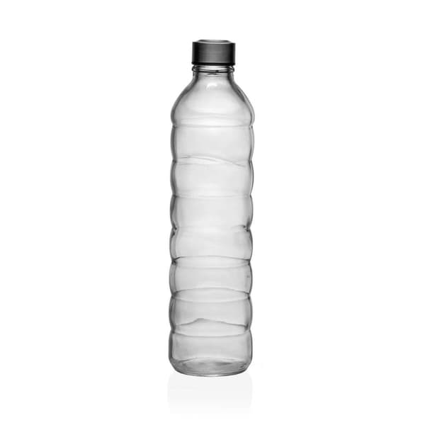 Flaska Versa Transparent Glas Aluminium 1,22 L 8,5 x 33,2 x 8,5 cm
