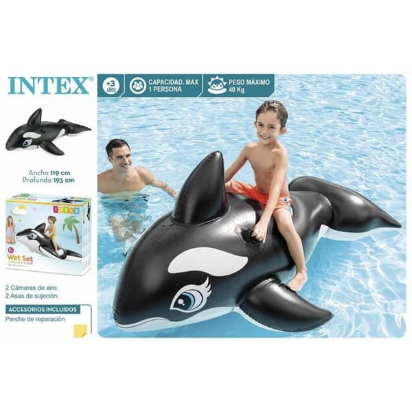Oppblåsbar Intex Hval 193 x 119 cm