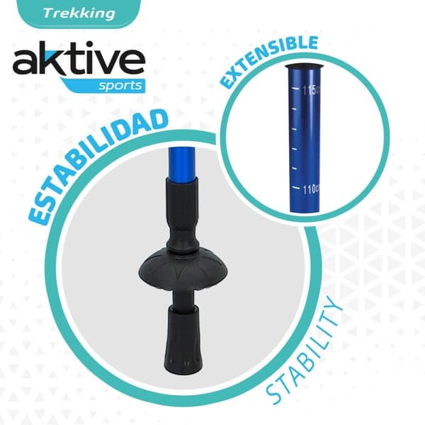 Vaellussauva Aktive Alumiini 135 cm (10 osaa)