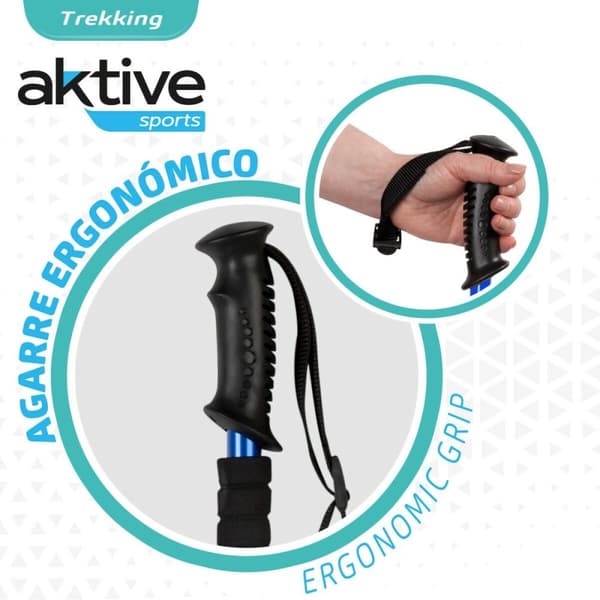 Vaellussauva Aktive Alumiini 135 cm (10 osaa)