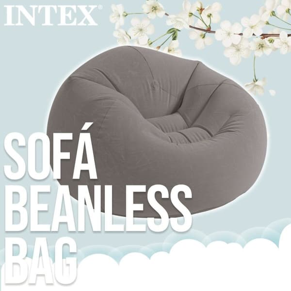 Uppblåsbar fåtölj Intex Grå 107 x 69 x 104 cm 114 x 71 x 114 cm (6 antal)