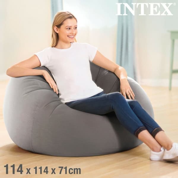 Uppblåsbar fåtölj Intex Grå 107 x 69 x 104 cm 114 x 71 x 114 cm (6 antal)