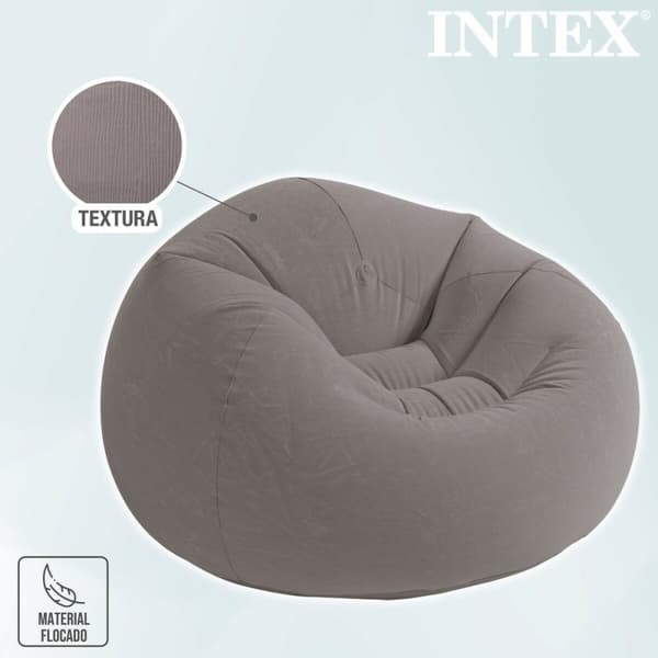 Uppblåsbar fåtölj Intex Grå 107 x 69 x 104 cm 114 x 71 x 114 cm (6 antal)