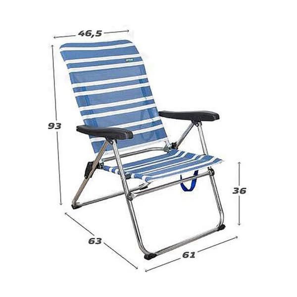 Strandstol Color Baby 61 x 63 x 93 cm Hvit Marineblå