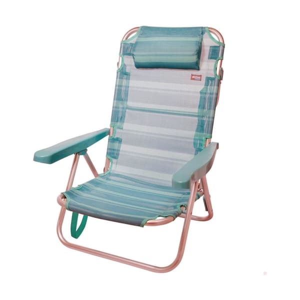 Hopfällbar Stol Colorbaby Mediterran Vit Turkos 48 x 45,5 x 84 cm