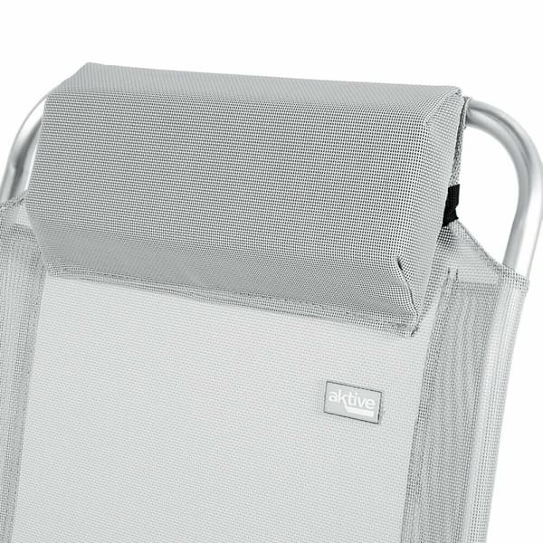 Polstrede Campingstolen Aktive Justerbar Grå 44 x 55 x 101 cm