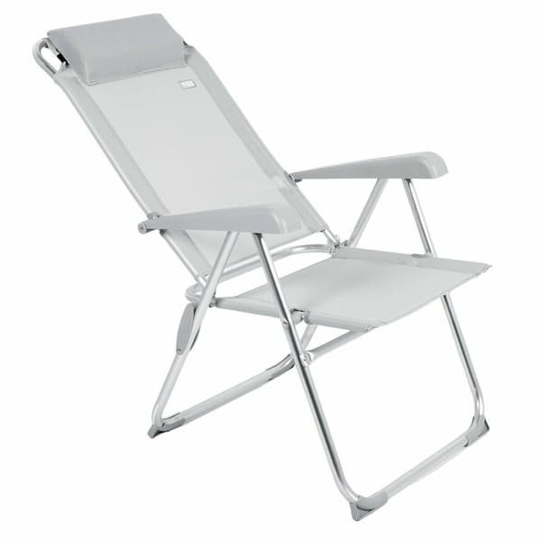 Polstrede Campingstolen Aktive Justerbar Grå 44 x 55 x 101 cm