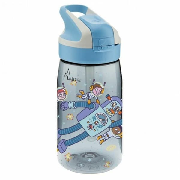 Vattenflaska Laken Summit Space Robots Blå Aquamarine (0,45 L)