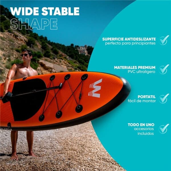 Oppustelige Paddle Surf Board med tilbehør Winvey SUP-O Orange