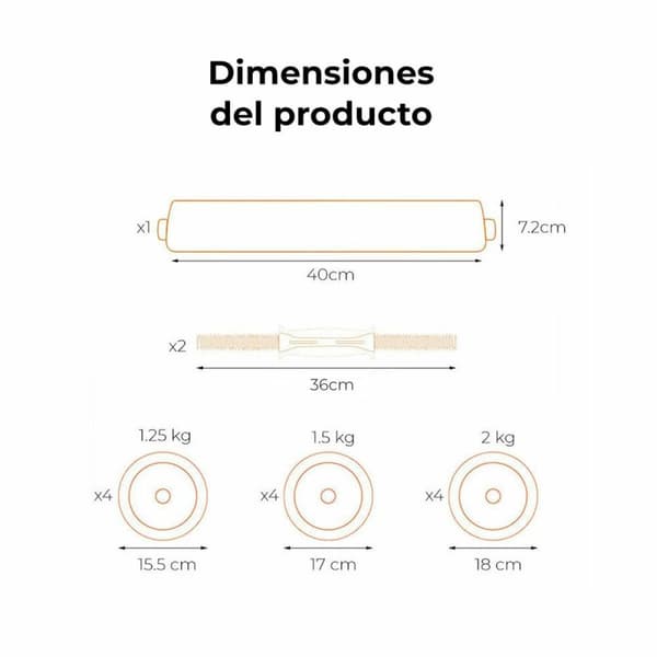 Hantlar Xiaomi 20 kg 20 kg Svart