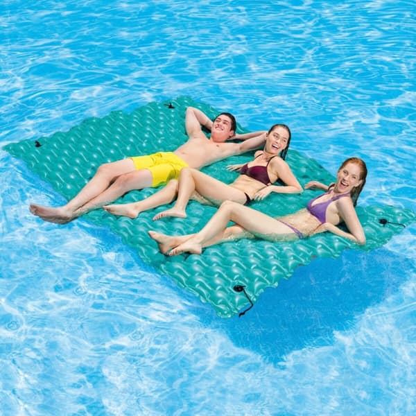 Luftmadras Intex 290 x 213 cm Tæppe Turkisblå (2 enheder)