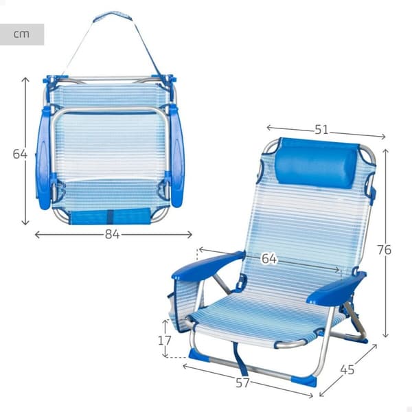 Strandkurv Aktive 51 x 76 x 45 cm (2 enheder)