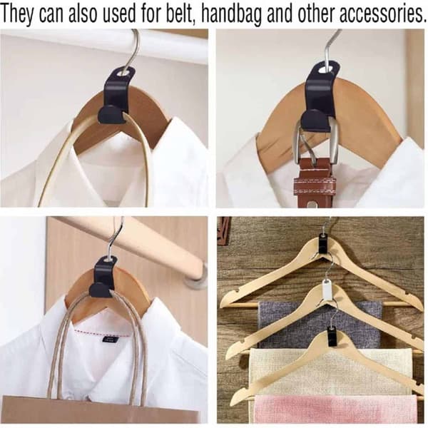 Beklædningsbøjleforbindelseskrog - arrangør - sort, 30 -pack