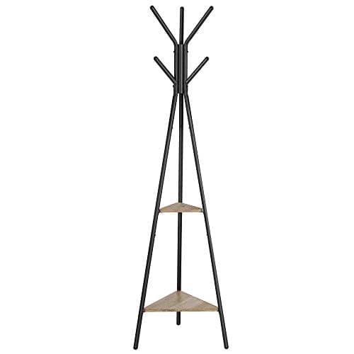 Vasagle Rack Stand, Coat Tree, Hall Tree Fritstående, greige og sort