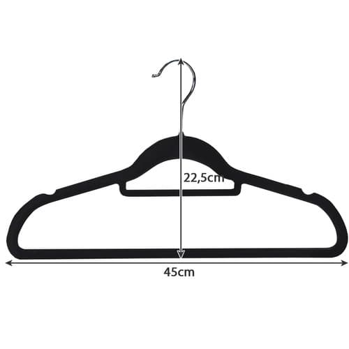 20-Pak - Fløyelskleshengere / Kleshengere - Klesstativ