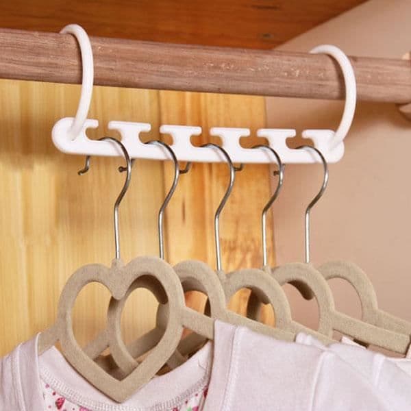 Space Saver Hangers - Ej specificerat - 8 st - Plast - Multifunktionell - Flexibel