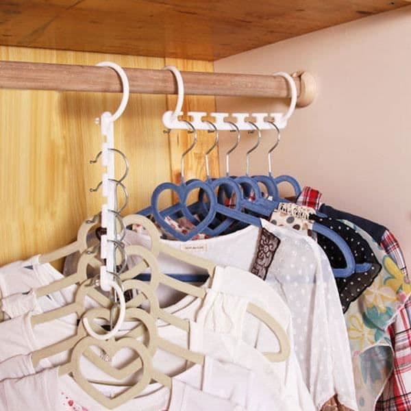 Space Saver Hangers - Ej specificerat - 8 st - Plast - Multifunktionell - Flexibel