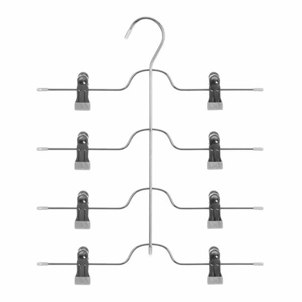 Hängare 5five Simply Smart Silvrig Ljusgrå Järn 32,5 x 37,6 cm Klämma Byxor