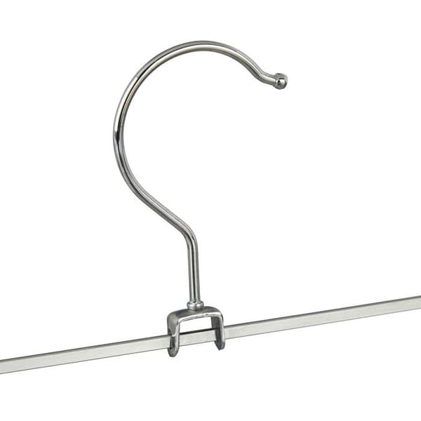 Relaxdays Byxhängare i metall gummiklämmor set med 20 halkfria kjolar HxBxD: 9 x 35,5 x 2,5 cm, silver/svart